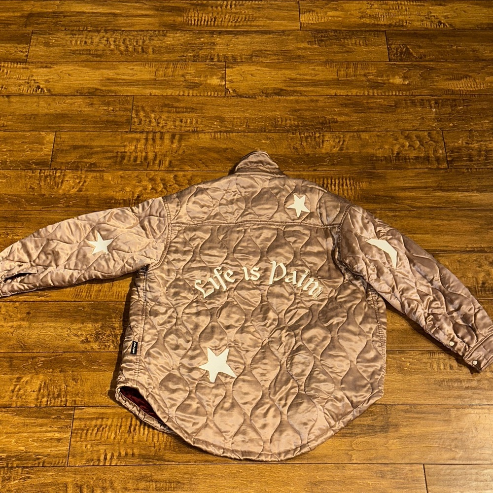 Quilted satin palm angels jacket